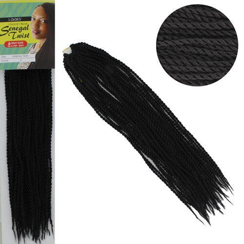 Senegal Crochet Twist Braids, 20 inch length, Small Twist