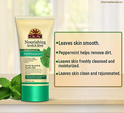 Peppermint Facial Scrub Mask for Nourishing Skin - 6oz - True Elegance Beauty Supply