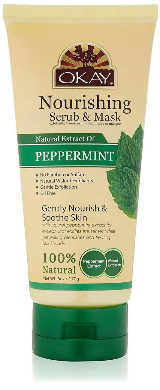 Peppermint Facial Scrub Mask for Nourishing Skin - 6oz - True Elegance Beauty Supply