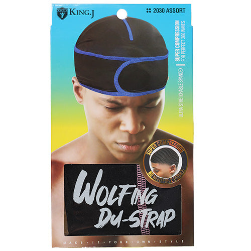 King J Wolfing Du-Strap No Strings-Snaps Stringless du rag compressing cap