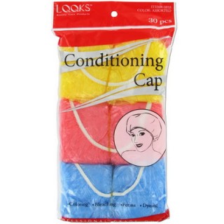 Colored Disposable Shower Caps, 30 pack