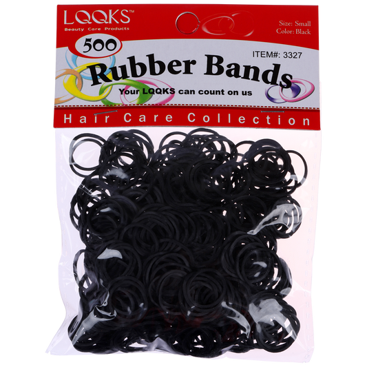 Black Rubber bands - 500 Count Small Size - True Elegance Beauty Supply