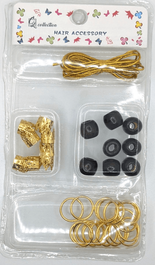 Braid Hair Accessories Pack - Includes 4 types of charms - True Elegance Beauty Supply