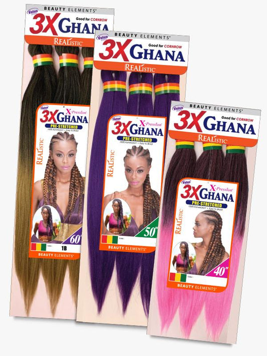 Bijoux 3X Ghana Pre Stretched Braiding Hair 50"