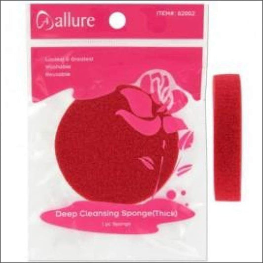 Deep Cleansing Face Sponge (Thick) Red - True Elegance Beauty Supply