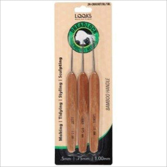Interlocking Tool Set with Bamboo Handle 3 piece pack Includes .5MM, .75MM, 1.00MM - True Elegance Beauty Supply