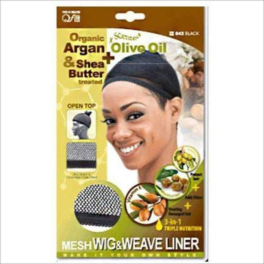 Mesh Wig & Weaving Cap- Open Top 3 in 1 nutrition with Argan Oil, Shea butter and Olive oil - True Elegance Beauty Supply