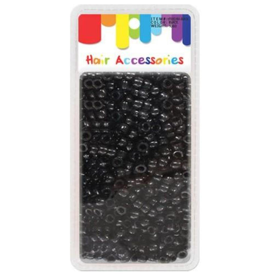 Black Deluxe Plastic Bead- Black Medium Pack - True Elegance Beauty Supply