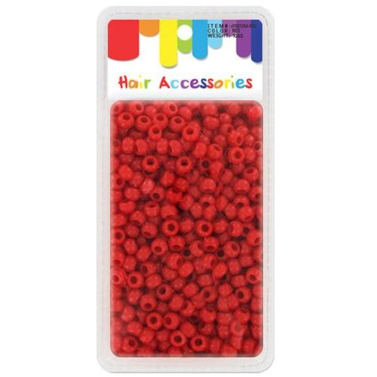 Deluxe Plastic Bead - Red Medium Pack Hair Beads Lqqks