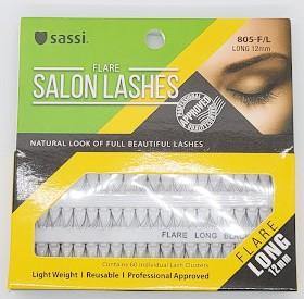Flare Individual Salon Quality Lashes by Sassi (60 individual lash clusters) (805-F/L) - True Elegance Beauty Supply