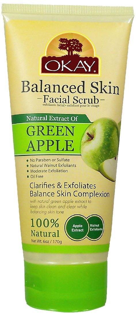 OKAY Green Apple Facial Scrub- 6oz - True Elegance Beauty Supply