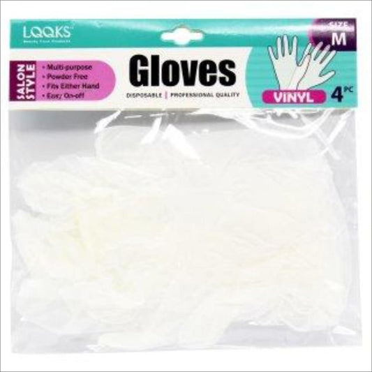 Latex Gloves-4 pack or 8 pack Gloves Lqqks Med Size- 4 pack