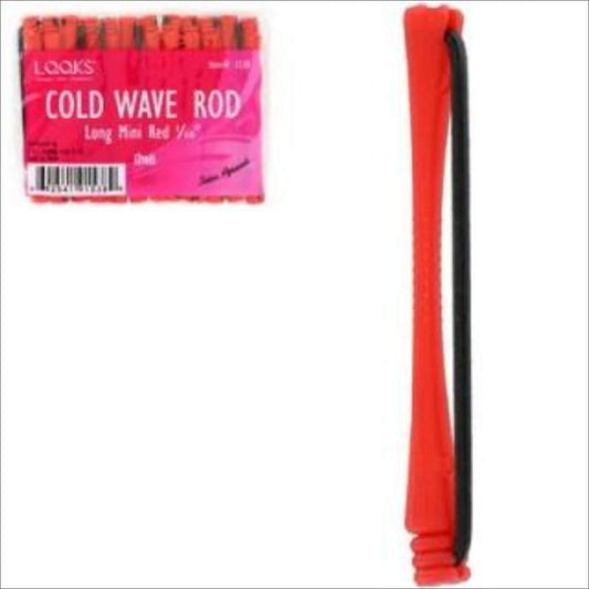 Long Mini Red Cold Wave Rollers 1/10" - True Elegance Beauty Supply