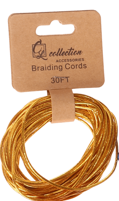 Colored Stretchy Braiding Cord- 30ft length - True Elegance Beauty Supply