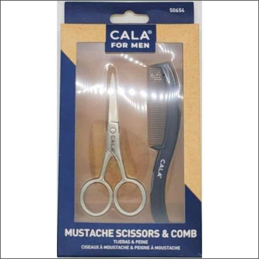 Mustache Scissor & Comb Set by Cala - True Elegance Beauty Supply