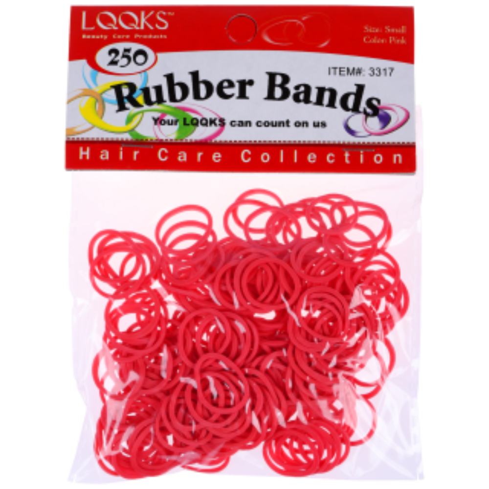 Colored Rubber bands-Small size, 500 count (2 packs of 250 )- Multiple Colors Available - True Elegance Beauty Supply