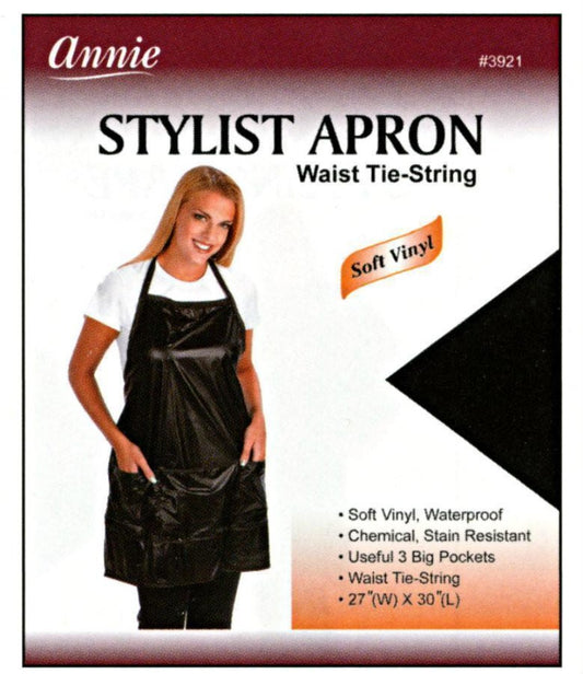 Professional Stylist Apron w/ Tie String Black Styling Cape Youngs GA Tie String Closure 