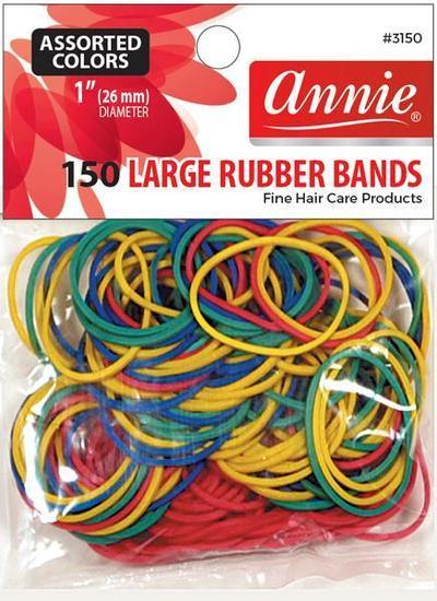 1 inch Rubber Bands Assorted Colors 150 pack - True Elegance Beauty Supply