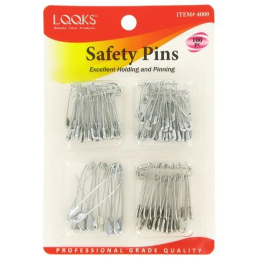 Safety Pins- 4 Sizes included 100 pc Safety Pins Lqqks