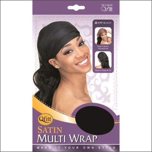 Satin Multi Wrap Scarf - True Elegance Beauty Supply