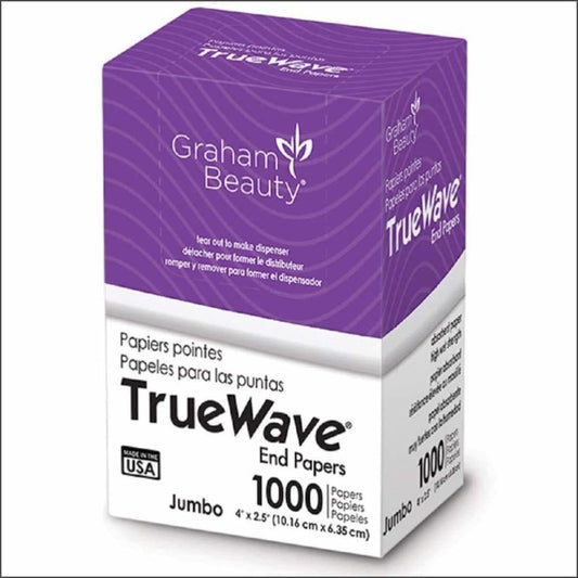 True Wave Jumbo End Papers- (Small)1000 Paper 4" x 2.5 - True Elegance Beauty Supply